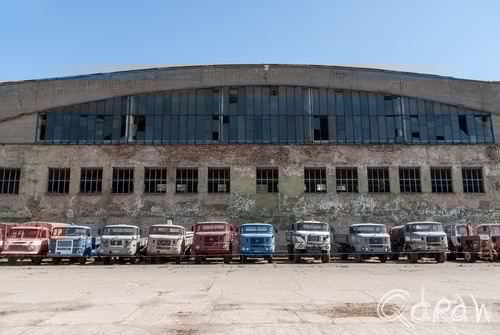 Technik-Museum Pütnitz - Ribnitz-Damgarten | foto 7 Technik-Museum Pütnitz - Ribnitz-Damgarten vrachtwagen, hal, IFA, DDR, trucks, vliegtuig hal, Ribnitz-Damgarten | foto 7