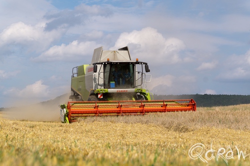 Thüringenwald landschap (2016) ; Claas | foto 3 Thüringenwald landschap (2016) ; Claas, combine, maaidorser, maaidorsmachine | foto 3