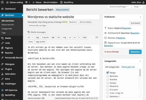 Wordpress vs statische website ; | foto 1 Wordpress vs statische website ; | foto 1