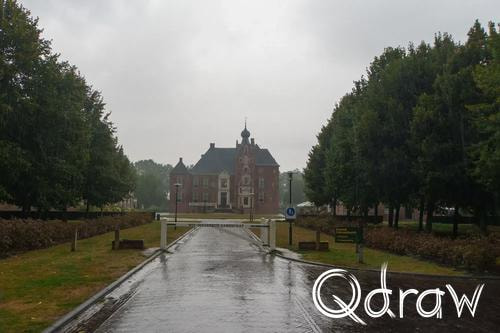 Veluwe Zwerfpad Etappe 12 van Vaassen naar Hoog Soeren (2026) ; Kasteel Cannenburgh ; Etappe 12, Cannenburgh, Cannenburgherweg, Vaassen, Kasteel, regen, Veluwe Zwerfpad