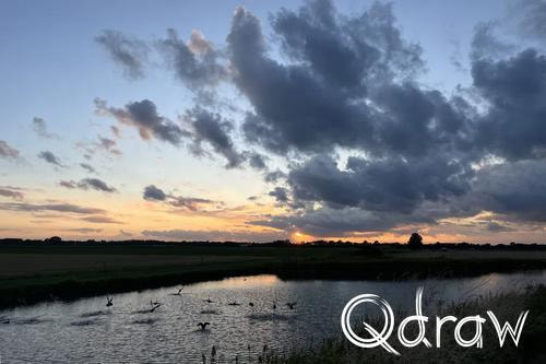 Via15: Langs de bouwput van de nieuwe A15 (2026), Lingewal, Zonsondergang, Lingewal, Via15