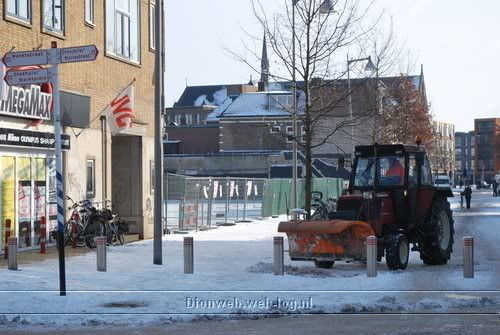 Van Apeldoorn centrum tot Twello centrum in de sneeuw.