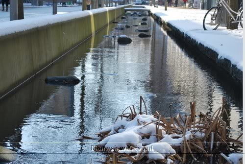 Van Apeldoorn centrum tot Twello centrum in de sneeuw.