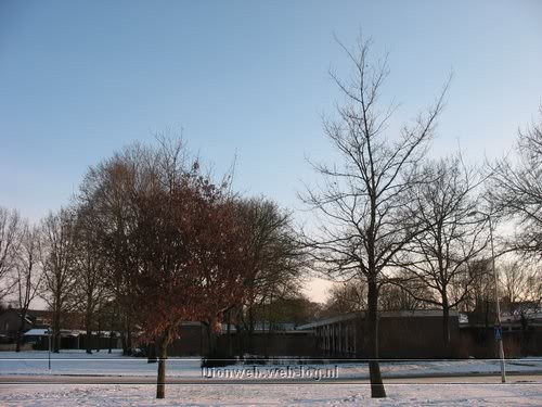 Van Apeldoorn centrum tot Twello centrum in de sneeuw.