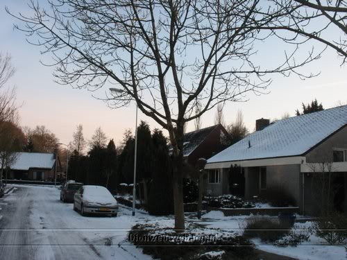 Van Apeldoorn centrum tot Twello centrum in de sneeuw.