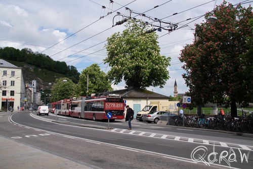 Citytrip Salzburg (2017) ; Griesgasse, Salzburg, bus, trolley, trolleybus | foto 2