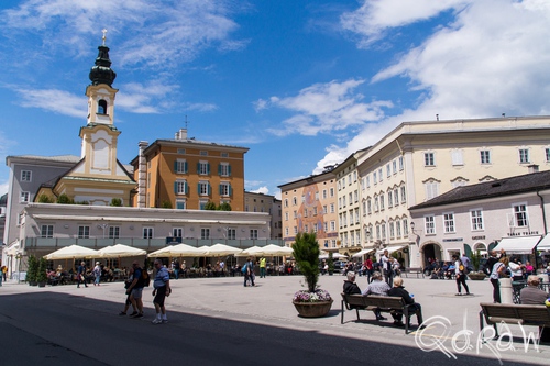 Citytrip Salzburg (2017) ; Mozartplatz, Sankt Michael kirche salzburg | foto 6
