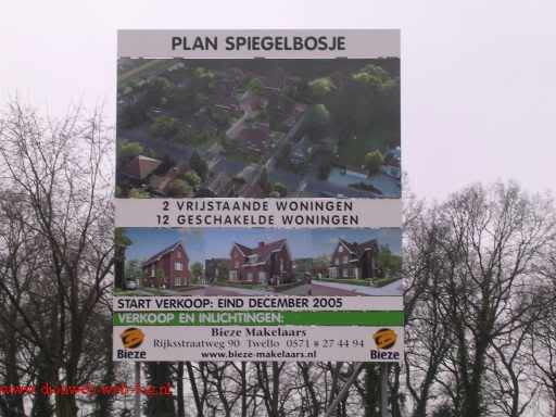 planning voor nieuwbouw, plan spiegelbosje