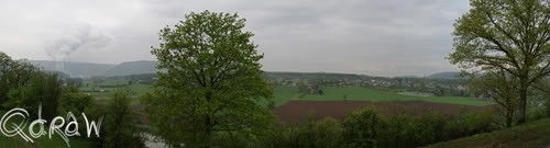 Chooz B and village; panorama [qdraw.nl] | Vakantie Vresse sur Semois