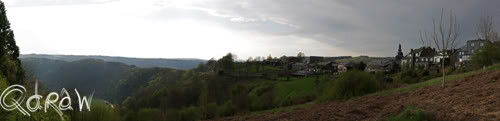 Uitzicht over Rochehaut/Frahan panorama [qdraw.nl]| Vakantie Vresse sur Semois