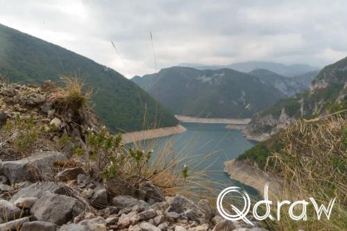 Balkan roadtrip dag 2: Pivameer (Montenegro) (2026), Berggamander, Grede, Piva, bergen, Berggamander