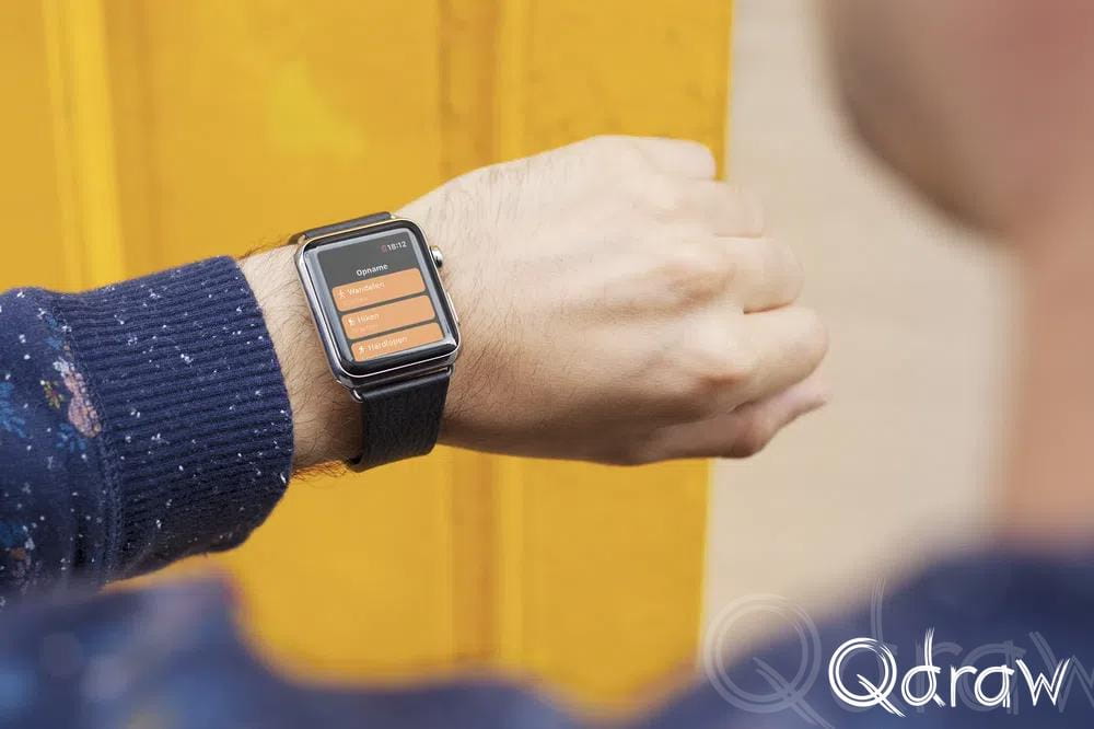 TrailTrackr auf der Apple Watch: Aufnahmebildschirm